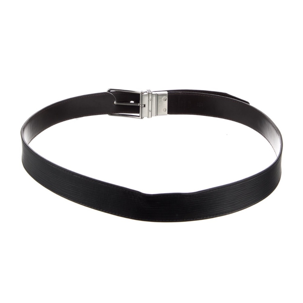 Authentic LV Louis Vuitton black Epi leather belt Medium M - Picture 2 of 2